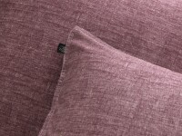 Zo!Home  Lino Bettwäsche 200 Wine Red Uni Wine-Red 1 Bettbezug 200x200cm + 2 Kissenbezug 80x80cm