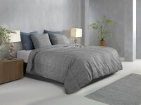 Zo!Home  Lino Bettwäsche 155 Dark Grey Uni Dark-Grey...