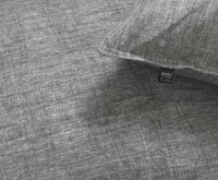Zo!Home  Lino Bettwäsche 155 Dark Grey Uni Dark-Grey 1 Bettbezug 155x220cm + 1 Kissenbezug 80x80cm