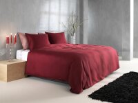 Zo!Home Mako Satin Satinado Bettwäsche 155 Spicy Red Uni Spicy-Red 1 Bettbezug 155x220cm + 1 Kissenbezug 80x80cm