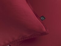 Zo!Home Mako Satin Satinado Bettwäsche 155 Spicy Red Uni Spicy-Red 1 Bettbezug 155x220cm + 1 Kissenbezug 80x80cm