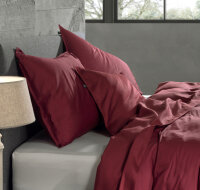 Zo!Home Bettwäsche Satinado 140x220 100% Baumwolle Mako-Satin Spicy Red