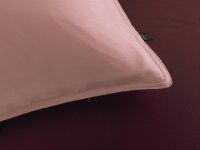 Zo!Home Mako Satin Satinado Bettwäsche 155 Shady Pink Uni Shady-Pink 1 Bettbezug 155x220cm + 1 Kissenbezug 80x80cm