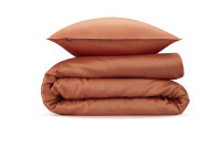 Zo!Home Mako Satin Satinado Bettwäsche 200 Copper Orange Uni Copper-Orange 1 Bettbezug 200x200cm + 2 Kissenbezug 80x80cm