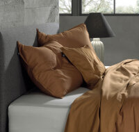 Zo!Home Mako Satin Satinado 2x Kissenbezug 50x50 Cognac...