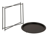 Soma Beistelltisch 2. Wahl Gartentisch Balkon Tisch Terassentisch rund Alberta Metall zusammen (BxHxL) 47 x 51 x 47 schwarz