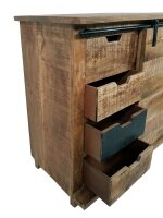 Soma Anrichte Schubladen Kommode Sideboard B 72 H 80 cm California natur Mangoholz massiv (BxHxL) 72 x 80 x 38