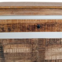 Soma Anrichte Kommode B 80 H 90 cm Sideboard Ibiza Massivholz Mangoholz massiv weiß natur (BxHxL) 80 x 90 x 40