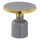 Soma Beistelltisch rund ø 45 H 45 cm Dekotisch Lampentisch Sofatisch Glam Tisch Metall und Emaille (BxHxL) 45 x 45 x 45 grau