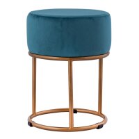 Soma Velour Hocker 2. Wahl Ø 32 H 42 cm Samthocker...