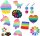 Bubble Pop it Simple Dimple Fidget Toy Sensory Fidget Zappelspielzeug Grübchen Anti Stress Spielzeug für Kinder Erwachsene 18 cm groß weiß