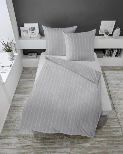 Dormisette Edelbiber Bettwäsche 2 teilig Bettbezug 135 x 200 cm Kopfkissenbezug 80 x 80 cm 1006-90  1006 Melange mehrfarbig