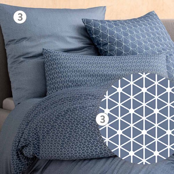 Estella Mako-Interlock-Jersey Nackenkissen/-rollen -Bezüge 1 teilig Kissen 40 x 40 cm Romeo Grafisch navy