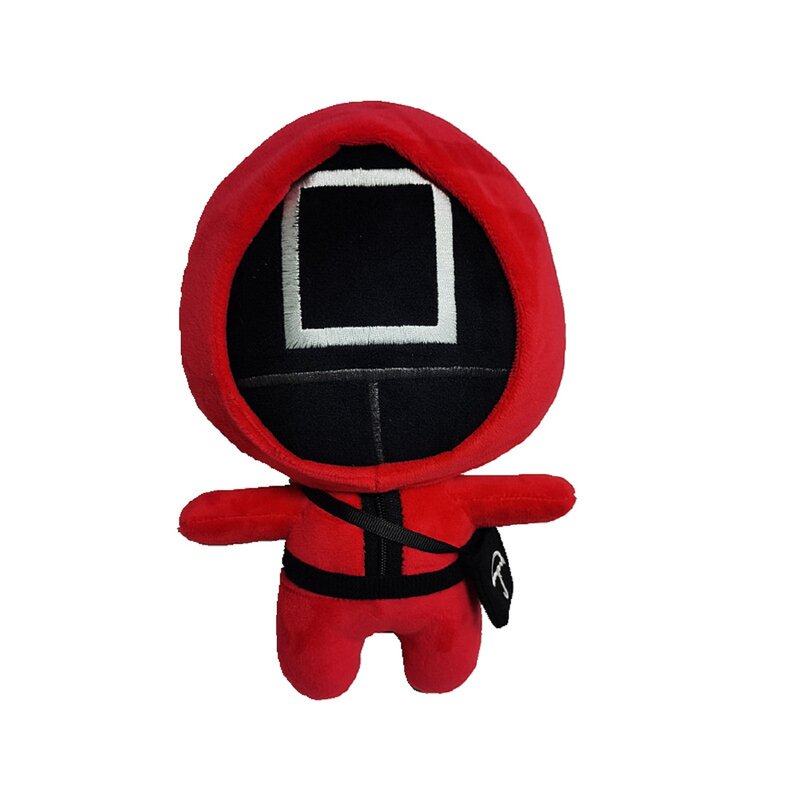 Squid Game Kuscheltier Plüschtier Cosplay Maske Mask Jacke Mantel Rot Quadrat 