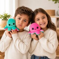Wendbarer Pl&uuml;sch Oktopus 20 cm &ndash; Mood Kuscheltier bunte Farben