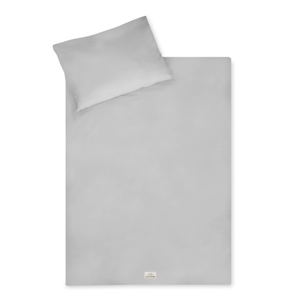 Julius Zöllner uni light grey Bettwäsche 80x80+35x40
