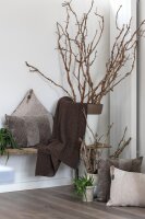 Knit Factory Beau Plaids 160x130 cm Glatt Grau