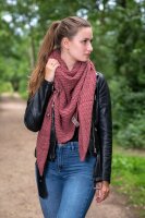 Knit Factory Brosche 7x1 cm Rot