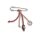 Knit Factory Brosche 7x1 cm Rot