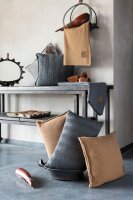 Knit Factory Jesse Decke 195x225 cm Glatt Grau