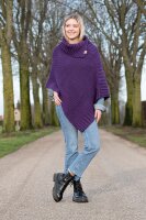 Knit Factory Nicky Poncho One Size Glatt Lila