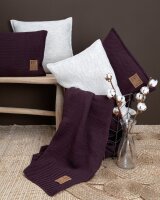 Knit Factory Uni Decke 160x130 cm Glatt Lila