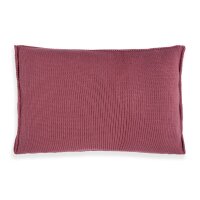 Knit Factory Uni Kissen 60x40 cm Glatt Rot
