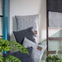 Knit Factory Uni Decke 195x225 cm Glatt Anthrazit
