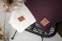Knit Factory Maxx Decke 160x130 cm Glatt Schwarz
