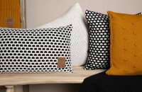 Knit Factory Maxx Kissen 50x50 cm Glatt Schwarz