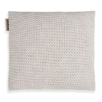 Knit Factory Vinz Kissen 50x50 cm Glatt Beige