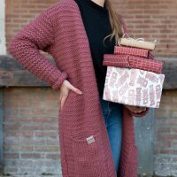 Knit Factory Alex Strickjacke 36/38 Glatt Rot