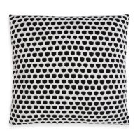 Knit Factory Mila Kissen 50x50 cm Wabe Beige Schwarz