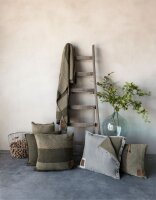 Knit Factory Roxx Kissen 60x40 cm Gestreift Grau Schwarz