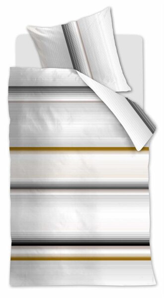 Beddinhouse Kissenbezug Renforcé Lune Grey 1 40x80, 40 x 80 cm Grau