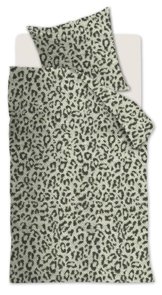 Beddinhouse Biber Kissenbezug Leone Green 1 80x80, 80 x 80 cm grün