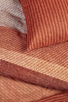Beddinhouse Baumwolle Kissenbezug Köperbindung, Marne Terra 1 Terrakotta 80x80, 80 x 80 cm orange