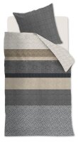 Beddinhouse Baumwolle Kissenbezug Köperbindung, Marne Grey 1 80x80, 80 x 80 cm Grau