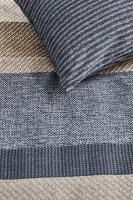 Beddinhouse Baumwolle Kissenbezug Köperbindung, Marne Grey 1 80x80, 80 x 80 cm Grau