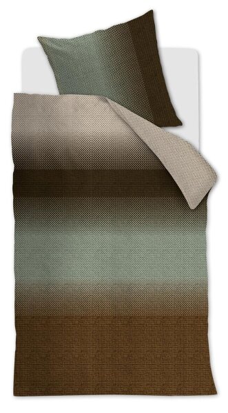 Beddinhouse Mako-Satin Bettwäsche Duco Olive Green 135X200 135 x 200 cm + 1x 80 x 80 cm 1 Bettbezug, 1 Kissenbezug Olivgrün