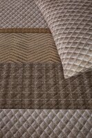 Beddinhouse Mako-Satin Bettwäsche Quilted al + 1x 1 , 1 155x220, 155 x 220 cm natur