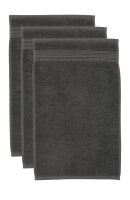 Beddinhouse Heimtextilie Baumwoll-Frottee Frotteeware Sheer Anthracite Set A 3 set van 3 Gästetuch Anthrazit 30x50, 30 x