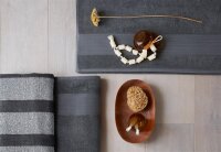 Beddinhouse Heimtextilie Baumwoll-Frottee Frotteeware Sheer Anthracite Set A 3 set van 3 Gästetuch Anthrazit 30x50, 30 x