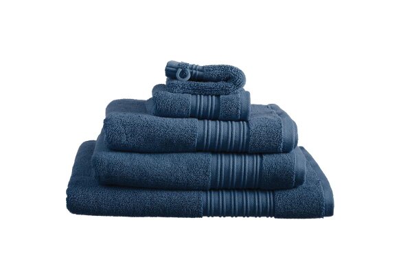 Beddinhouse Heimtextilie Baumwoll-Frottee Frotteeware Sheer Dark Blue Set A 3 set van 3 Gästetuch Dunkel 30x50, 30 x 50