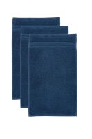 Beddinhouse Heimtextilie Baumwoll-Frottee Frotteeware Sheer Dark Blue Set A 3 set van 3 Gästetuch Dunkel 30x50, 30 x 50