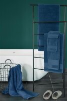 Beddinhouse Heimtextilie Baumwoll-Frottee Frotteeware Sheer Dark Blue Set A 3 set van 3 Gästetuch Dunkel 30x50, 30 x 50