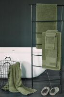Beddinhouse Heimtextilie Baumwoll-Frottee Frotteeware Sheer Olive Green Set A 3 set van 3 Gästetuch Oliv 30x50, 30 x 50