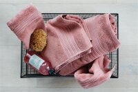 Beddinhouse Heimtextilie Baumwoll-Frottee Frotteeware Sheer Terra Set A 3 set van 3 Gästetuch Terrakotta 30x50, 30 x 50
