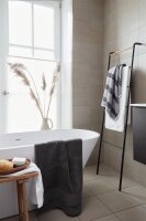 Beddinhouse Handtuch Baumwoll-Frottee Frotteeware Sheer Anthracite Set A 3 set van 3 Anthrazit 50x100, 50 x 100 cm