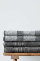 Beddinhouse Handtuch Baumwoll-Frottee Frotteeware Sheer Anthracite Set A 3 set van 3 Anthrazit 50x100, 50 x 100 cm